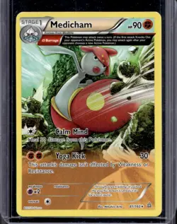 2015 Pokemon XY Primal Clash Medicham Reverse Holo #81/160 - Image 1