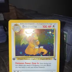 Pokemon TCG Fossil Dragonite 1st Edition Holo Rare 4/62 - Image 2