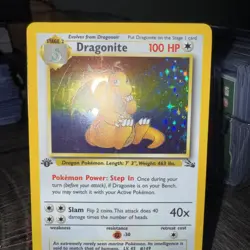 Pokemon TCG Fossil Dragonite 1st Edition Holo Rare 4/62 - Image 4