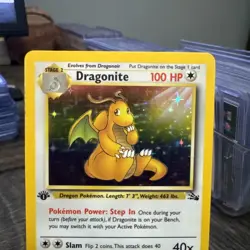 Pokemon TCG Fossil Dragonite 1st Edition Holo Rare 4/62 - Image 5