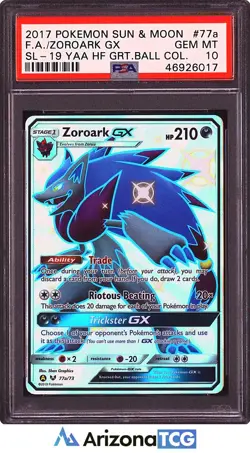 Pokemon 2017 Zoroark GX 77a/73 Full Art Great Ball Collection GEM MINT PSA 10 - Image 1
