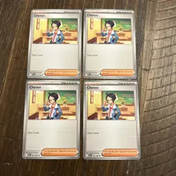 4x 2025 Pokemon TCG Trainer Cheren 081 S&V White Flare U Card NM+ - Image 1