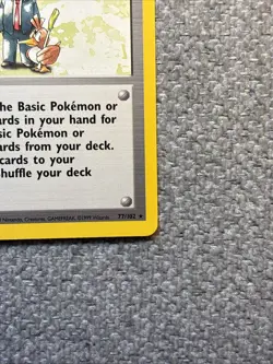 1999 Pokemon TCG Base Set Trainer Pokemon Trader (77/102) Rare NM / LP Condition - Image 2