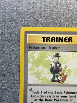 1999 Pokemon TCG Base Set Trainer Pokemon Trader (77/102) Rare NM / LP Condition - Image 4