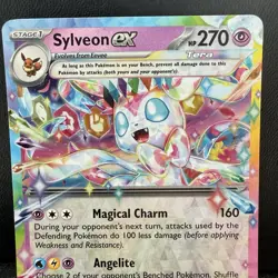 Pokemon TCG Sylveon ex Holofoil 086/191 Double Rare SV08: Surging Sparks LP/NM - Image 1