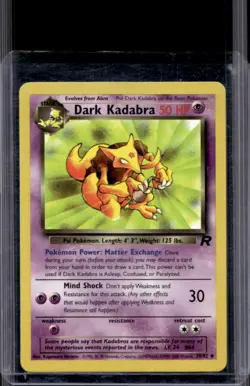 2000 Pokemon Team Rocket Dark Kadabra #39/82 - Image 1
