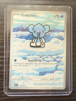 Cubchoo 109/086 Illustration Rare Pokemon TCG SV: Black Bolt - Image 1