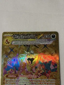Pokemon Charizard ex 228/197 Gold Hyper Rare Obsidian Flames SV3 Holo - Image 2