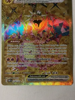 Pokemon Charizard ex 228/197 Gold Hyper Rare Obsidian Flames SV3 Holo - Image 3