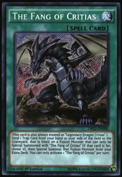 Yu-Gi-Oh! - The Fang of Critias 2015 DRL2-EN006 Secret Rare 1st Edition - Image 1