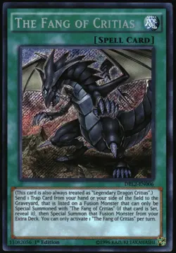 Yu-Gi-Oh! - The Fang of Critias 2015 DRL2-EN006 Secret Rare 1st Edition - Image 1