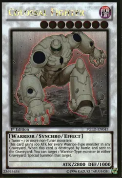 Yu-Gi-Oh! - Premium Gold Colossal Fighter 2014 PGLD-EN043 Gold Rare 1st Edition - Image 1