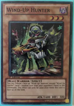 YuGiOh Wind-Up Hunter Super Rare 1st Edition PHSW-EN024 - Image 1