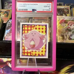 Chansey PSA 10 Pokemon Sticker / Card #113 1999 Merlin GEM MINT ***POP 1*** - Image 1