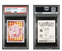 Chansey PSA 10 Pokemon Sticker / Card #113 1999 Merlin GEM MINT ***POP 1*** - Image 2