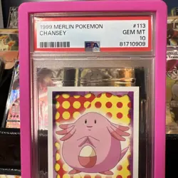 Chansey PSA 10 Pokemon Sticker / Card #113 1999 Merlin GEM MINT ***POP 1*** - Image 5