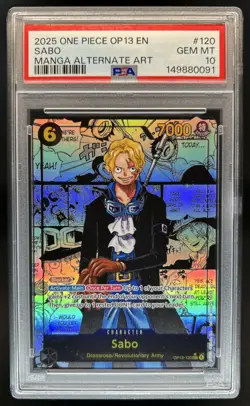2025 One Piece Sabo Manga Alternate Art #OP13-120 PSA 10 GEM MINT GEM MINT - Image 1