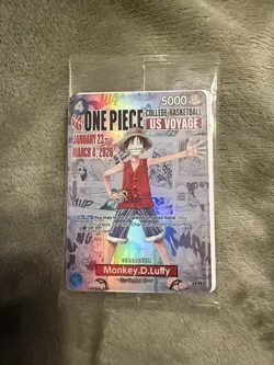 ONE PIECE Monkey D. Luffy US Voyage - Univ. of Illinois Basketball Promo Card - Image 1