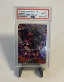 One Piece PRB02 - Shanks SP Alt Art - OP06-007 SP - PSA 10 - Image 1