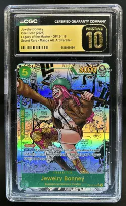 2025 One Piece Jewelry Bonney Manga Art Alt PRISTINE SSP #OP12-118 CGC 10 - Image 1