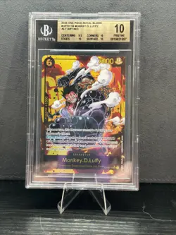 2025 ONE PIECE OP10-118 MONKEY D LUFFY ROYAL BLOOD ALT ART PARALLEL SEC BGS 10 - Image 1