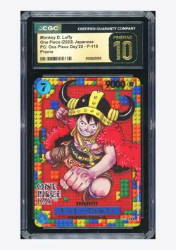 One Piece CGC 10 PRISTINE Monkey D Luffy Promo 2025 P-110 OP Day'25 Japanese - Image 1