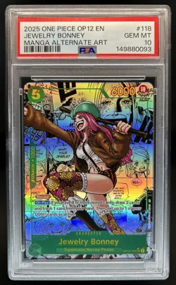 2025 One Piece Legacy of the Master Jewelry Bonney Manga Art SSP OP12-118 PSA 10 - Image 1