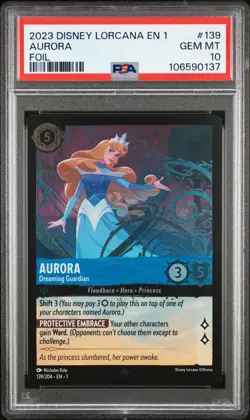 DISNEY LORCANA EN 1-THE FIRST CHAPTER AURORA - DREAMING GUARDIAN PSA 10 - Image 1