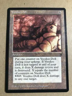 MAGIC THE GATHERING MTG LEGENDS VOODOO DOLL CARD - Image 1
