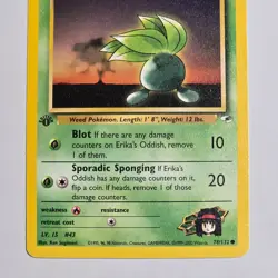 2000 Pokemon Gym Heroes Erika's Oddish 78/132 1st Edition WotC Vintage TCG Card - Image 3