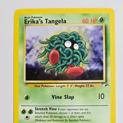 2000 Pokemon Gym Heroes Erika's Tangela 79/132 Unlimited WotC Vintage TCG Card - Image 2