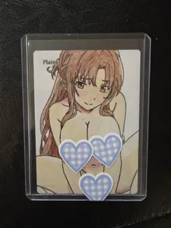 Magic MTG Altered Plains / Land Card | Original Hand Painted & Color Anime Girl - Image 1