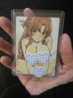 Magic MTG Altered Plains / Land Card | Original Hand Painted & Color Anime Girl - Image 2