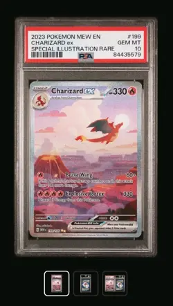 Pokemon TCG Charizard EX 199/165 Scarlet & Violet 151 English Card PSA 10 - Image 1
