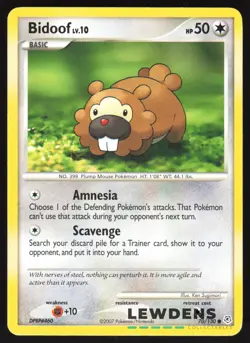 Bidoof - 70/130 - Common - Diamond & Pearl Base - Pokemon Card - 3 - Image 1