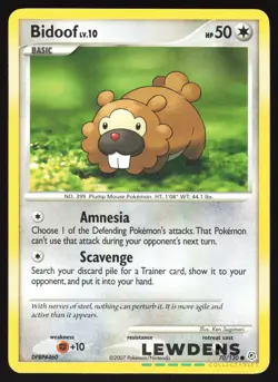 Bidoof - 70/130 - Common - Diamond & Pearl Base - Pokemon Card - 2 - Image 1