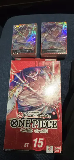 One Piece Card Game Red Edward.Newgate ST-15 *Deck Brick Only* X2 No PRB01 Pack - Image 1