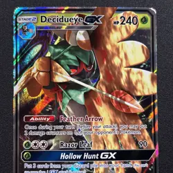 Decidueye GX 12/149 SM Base Set Holo Full Art Pokemon Card Near Mint NM - Image 2