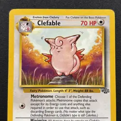 Clefable 17/64 Jungle Regular Non-Holo WOTC Pokemon Card Lightly Played LP - Image 2