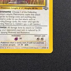 Clefable 17/64 Jungle Regular Non-Holo WOTC Pokemon Card Lightly Played LP - Image 5