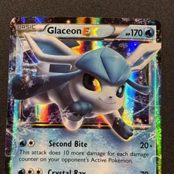 Glaceon EX 20/124 Fates Collide Holo Pokemon Card Near Mint NM - Image 2