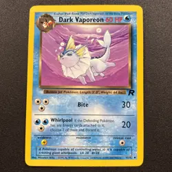 Dark Vaporeon 45/82 Team Rocket Non-Holo 2000 Wizards Pokemon Card Near Mint NM - Image 1