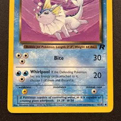 Dark Vaporeon 45/82 Team Rocket Non-Holo 2000 Wizards Pokemon Card Near Mint NM - Image 3