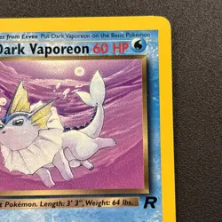 Dark Vaporeon 45/82 Team Rocket Non-Holo 2000 Wizards Pokemon Card Near Mint NM - Image 4