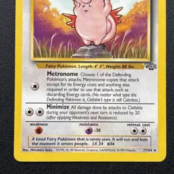 Clefable 17/64 Jungle Non-Holo WOTC Wizards Pokemon Card Near Mint NM - Image 3