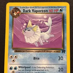 Dark Vaporeon 45/82 Team Rocket Non-Holo 2000 Wizards Pokemon Card Near Mint NM - Image 2