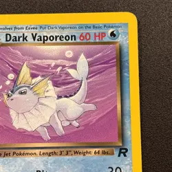 Dark Vaporeon 45/82 Team Rocket Non-Holo 2000 Wizards Pokemon Card Near Mint NM - Image 4