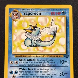 Vaporeon 28/64 Jungle Rare Non-Holo WOTC Wizards 1999 Pokemon Card Near Mint NM - Image 2