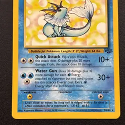 Vaporeon 28/64 Jungle Rare Non-Holo WOTC Wizards 1999 Pokemon Card Near Mint NM - Image 3