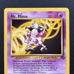 Mr. Mime 22/64 Jungle Rare Non-Holo Wizards 1999 WOTC Pokemon Card Near Mint NM - Image 2